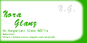 nora glanz business card